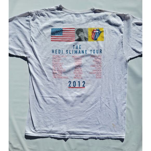 Rolling Stones Hedi Slimane Tour 2012 T-Shirt Size XL - Picture 2 of 5